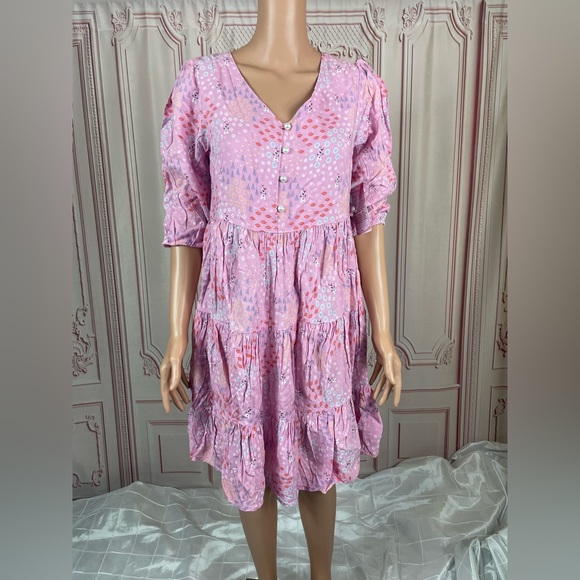 Disney Park Frozen Pink Dress For Adult Olaf Figured Size Small WDW NEW Ana Elsa - Picture 1 of 16